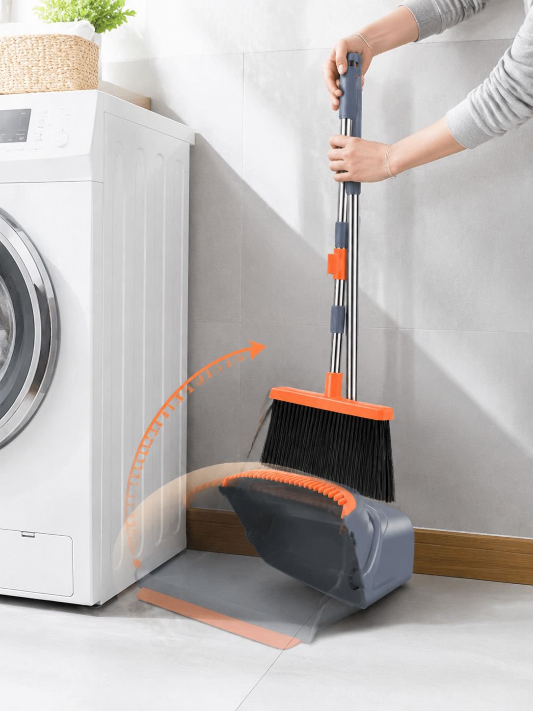 durable stainless steel sweeper with dust removal