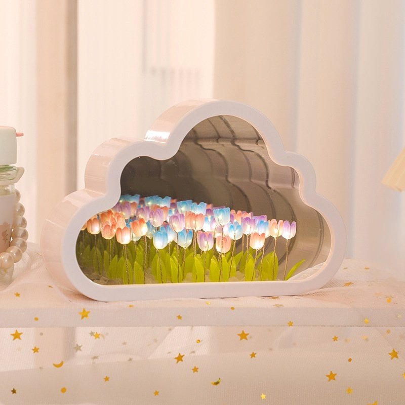 チューリップ型の手作りアンビエントライト