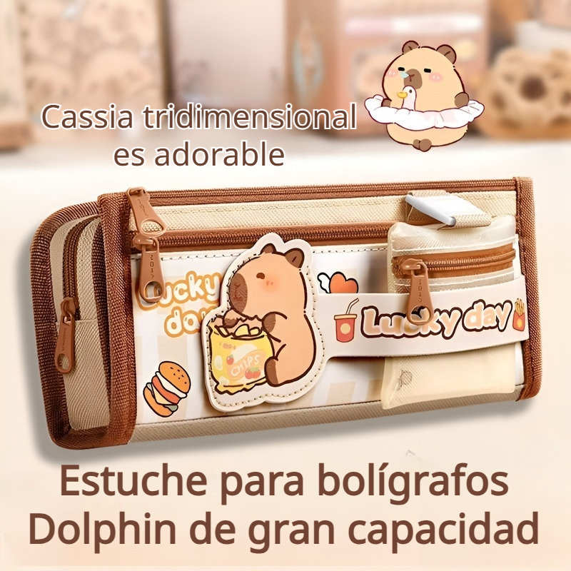 Estuche de lápices de gran capacidad para niños - Estuche creativo de papelería