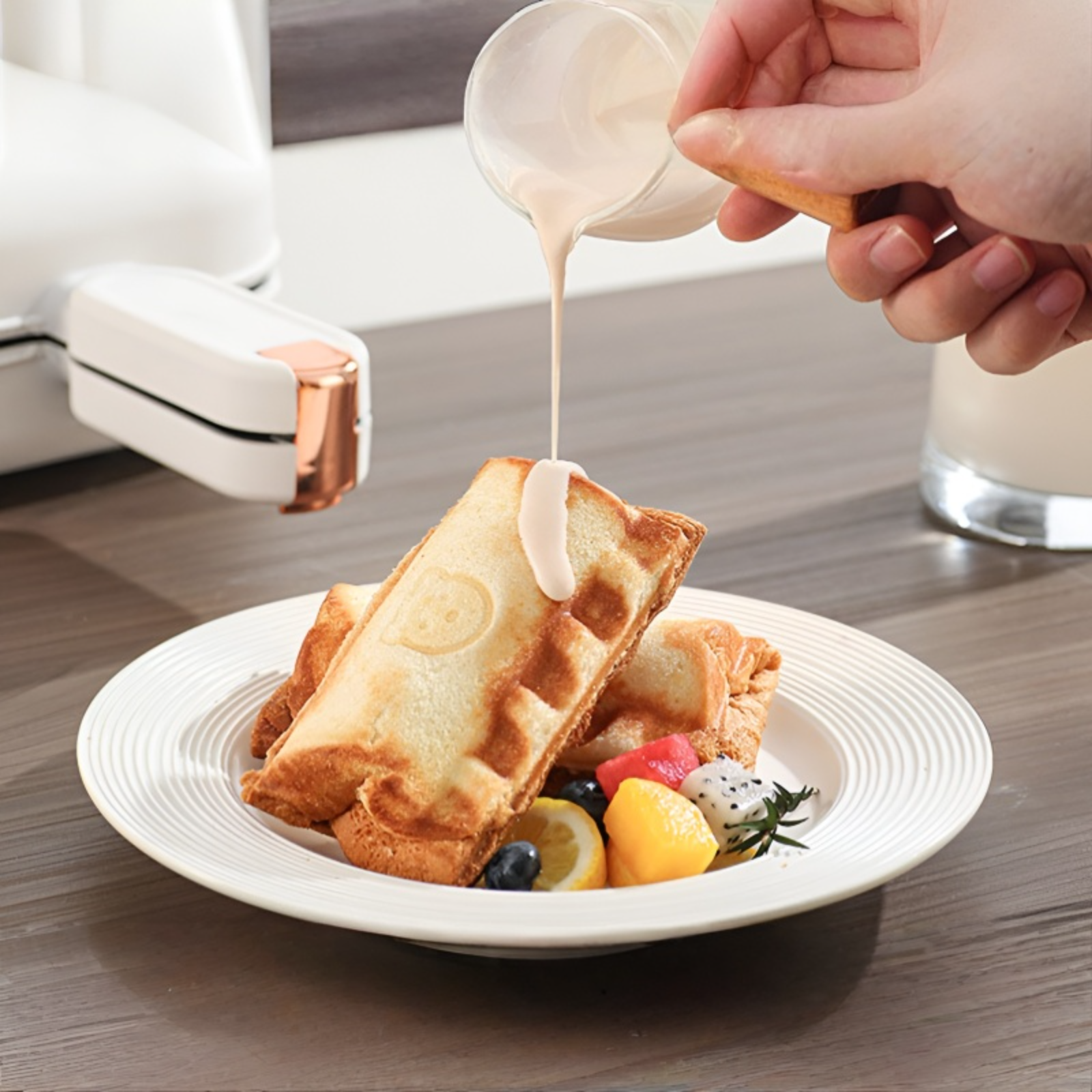 多機能サンドイッチ朝食メーカー 家庭用ミニトースター ワッフルメーカー