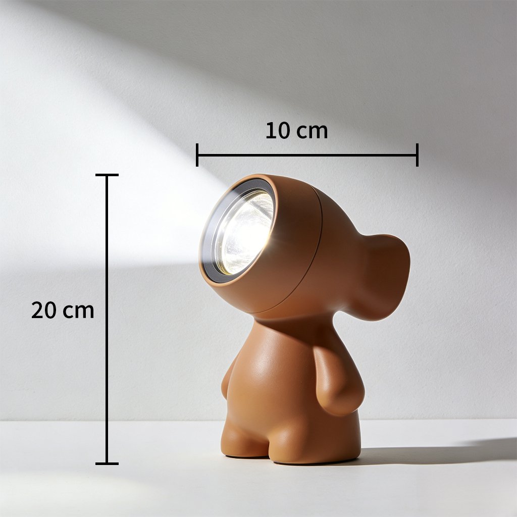 Energietakarékos asztali kis lámpa bekapcsolva