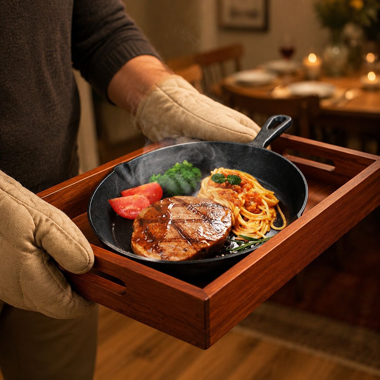 Compact mini omelette pan with ergonomic handle