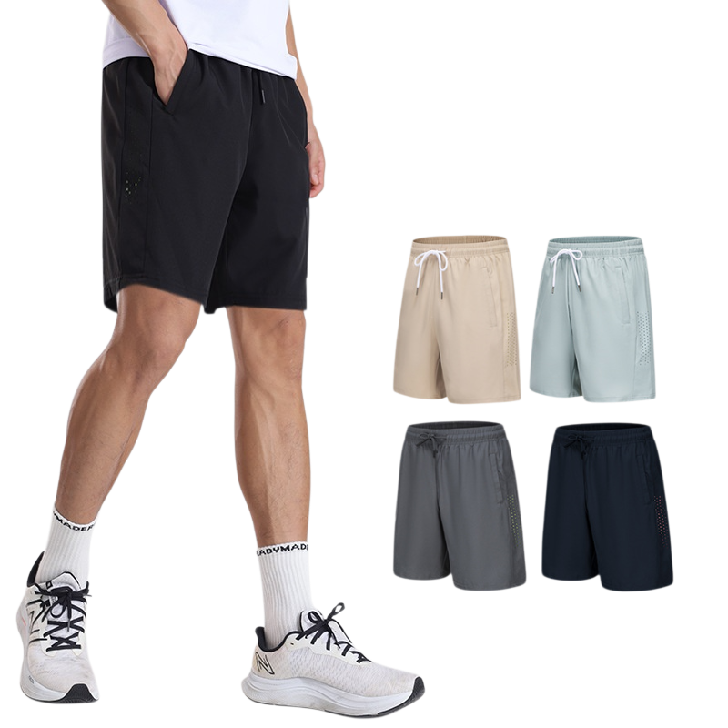 남자 여름 아이스 트레이닝 반바지 세트 착용샷