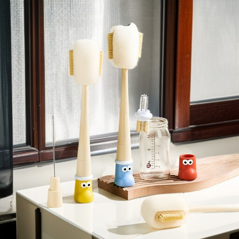 오인원 긴 손잡이 젖병 청소 스펀지 브러쉬 상세 이미지