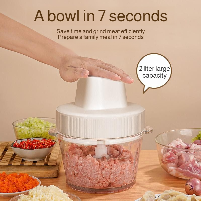 Hachoir à viande multifonction électrique domestique automatique 2L