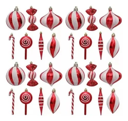 Decoración colgante de bola electrochapada, helado y piruleta para Navidad y hogar