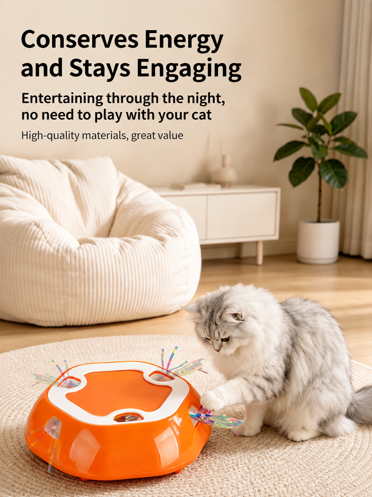 Automatic cat toy to help relieve boredom