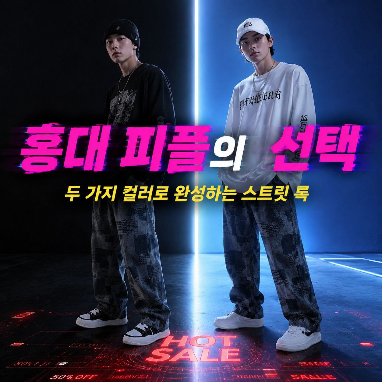 가을 남성용 베이직 하이스트리트 와이드 캐주얼 팬츠