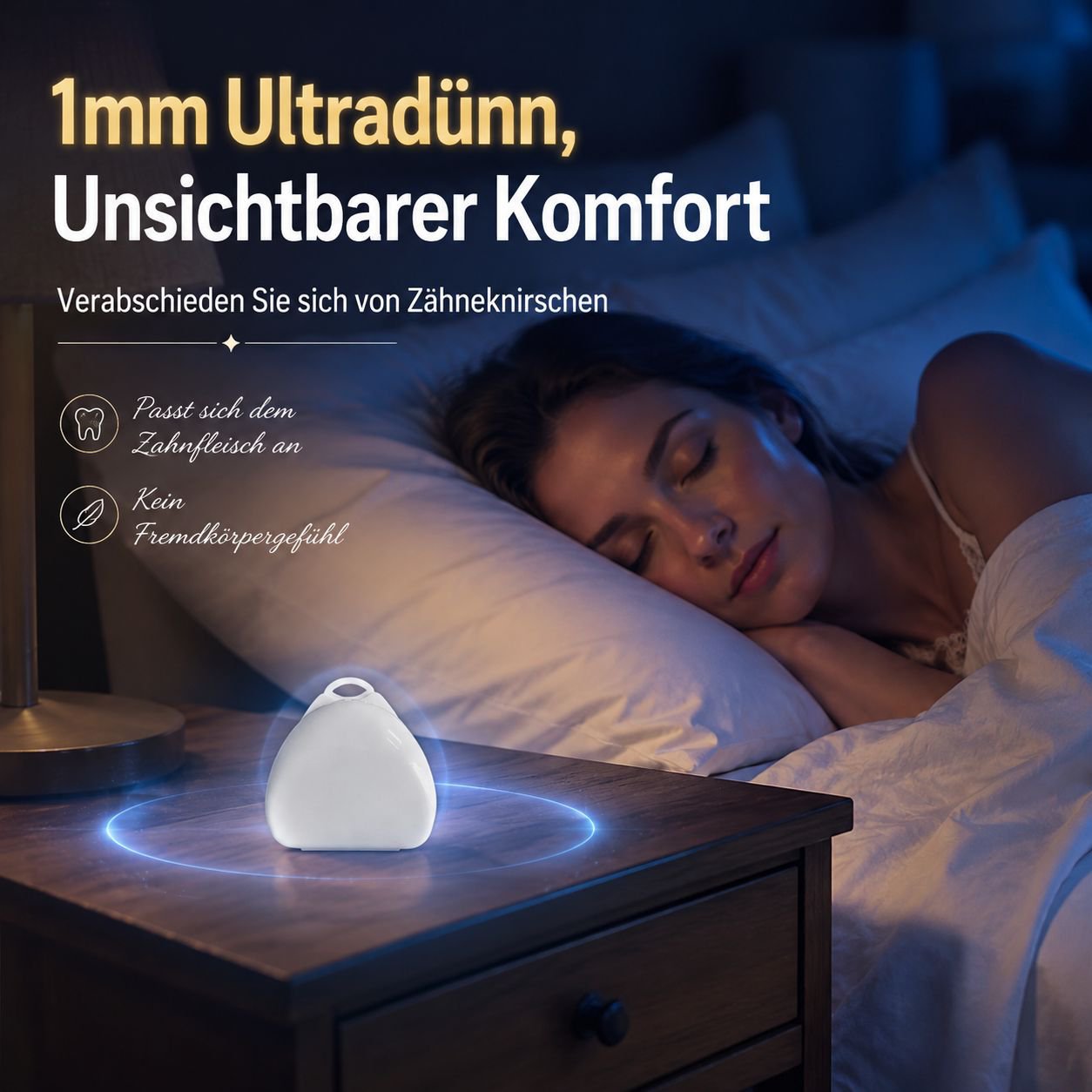 Lebensmittelechter Nachtschutz-Mundschutz gegen Zähneknirschen, Set