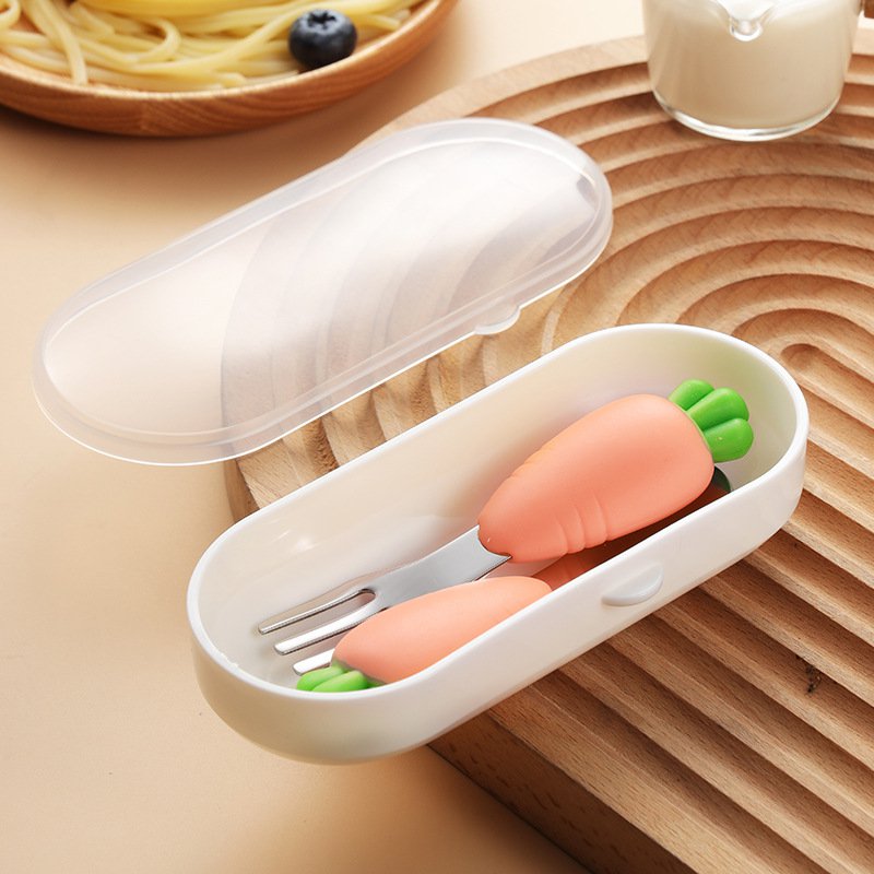 寶寶餵養勺叉組合草莓圖案