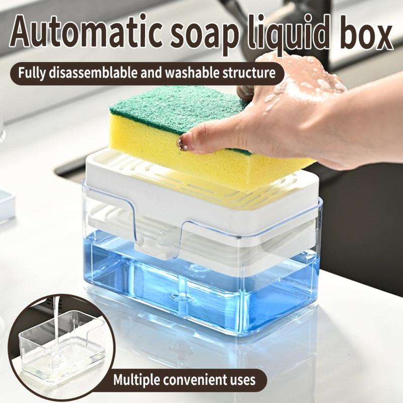 Dispensador automático de jabón multifuncional, fácil de presionar, ideal para limpieza de cocina