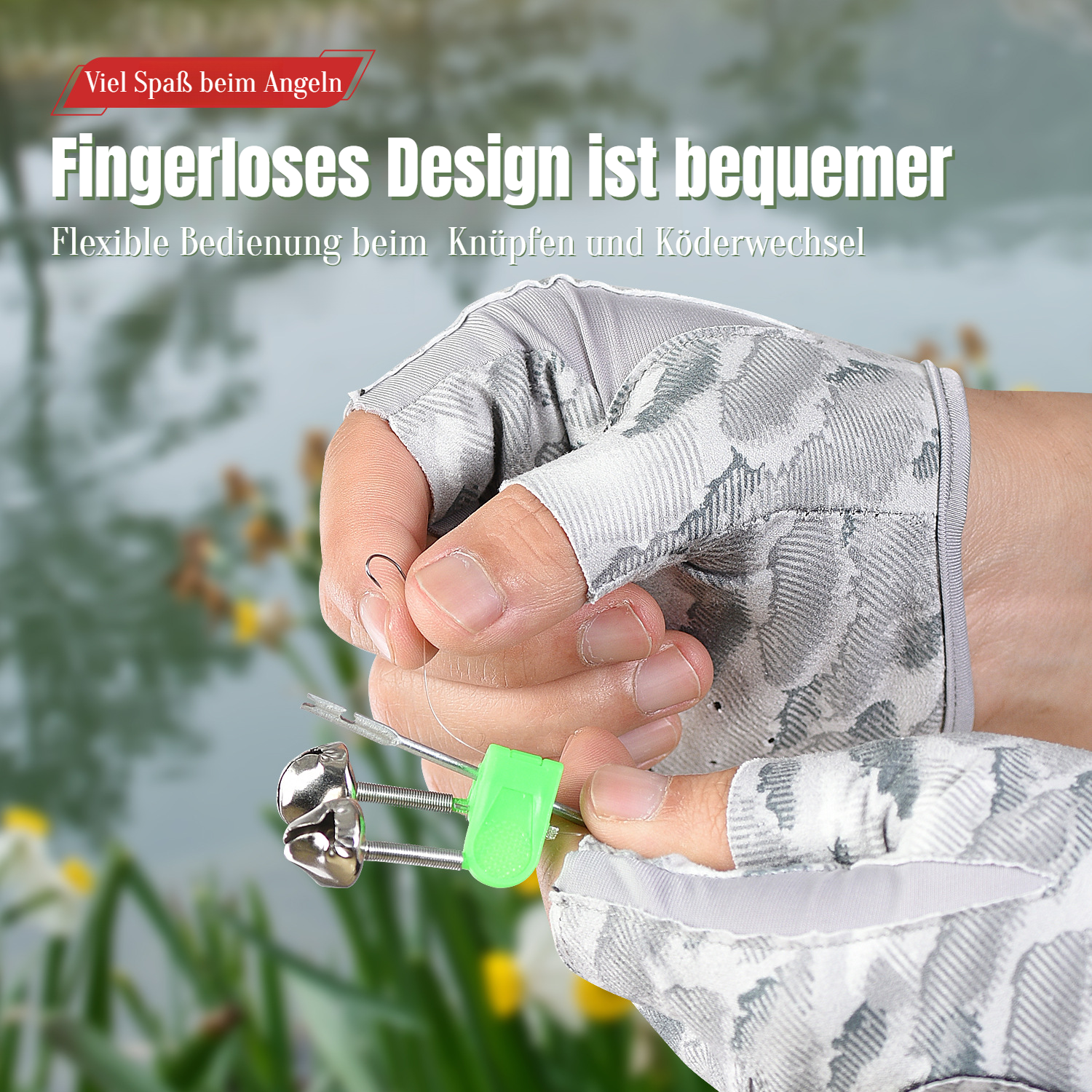 Atmungsaktive Outdoor-Halbfingerhandschuhe