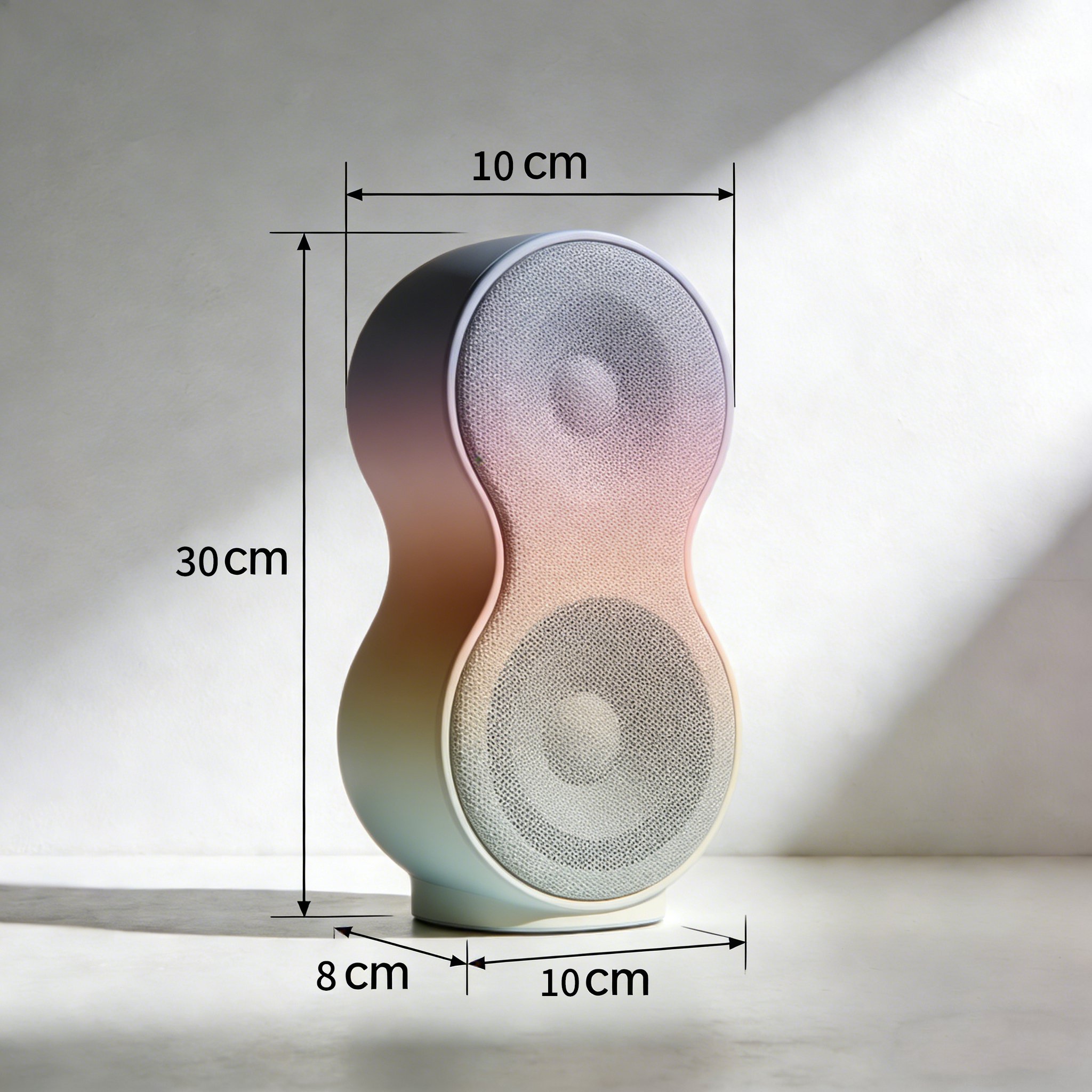 Portable gourd shaped speaker for home decor