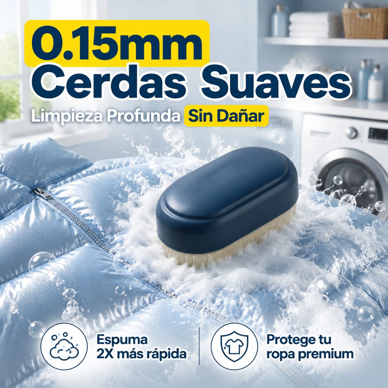 Cepillo especial para ropa, elimina manchas sin dañar el tejido