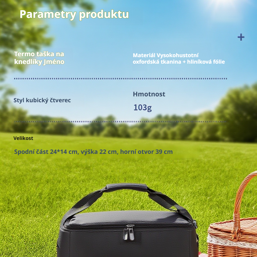 Termoizolační měkký obědový box, přenosný, módní design