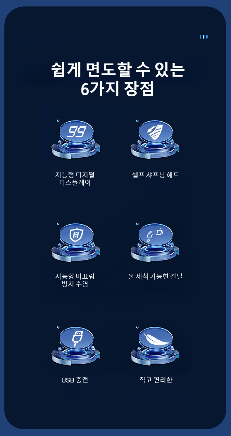 휴대가 편리한 미니 면도기