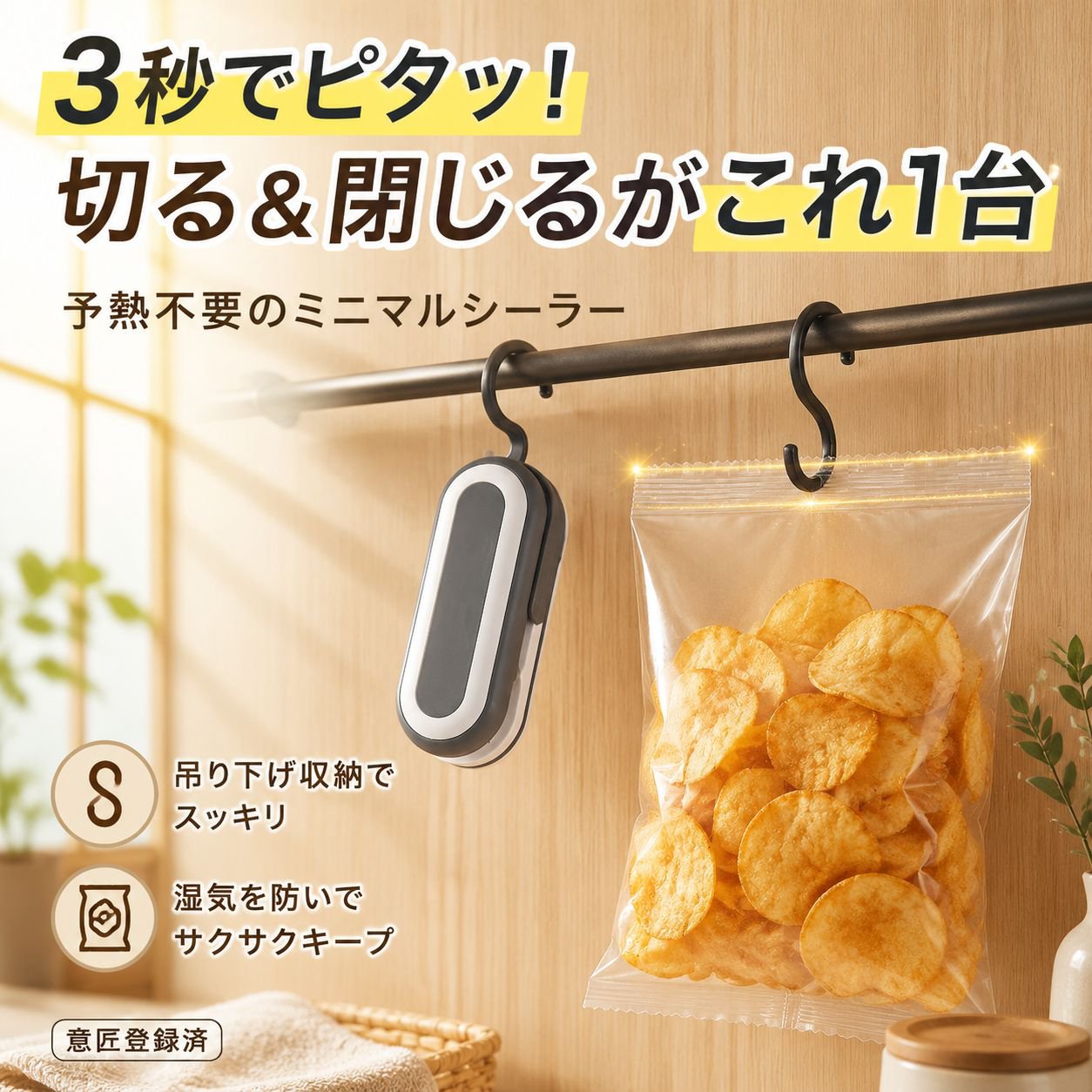 小型カッター付きミニシーラー