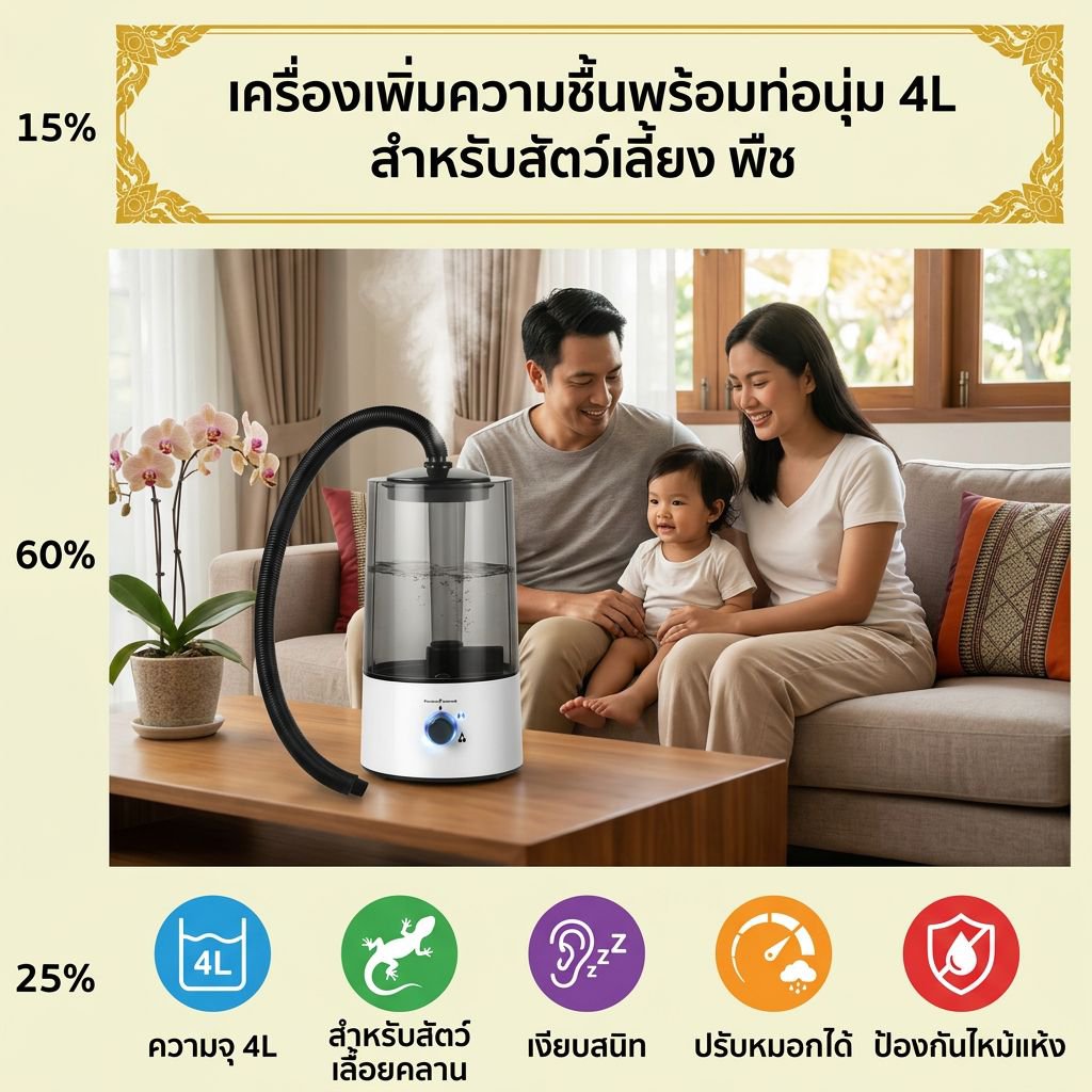 เครื่องเพิ่มความชื้นแบบไร้เสียง