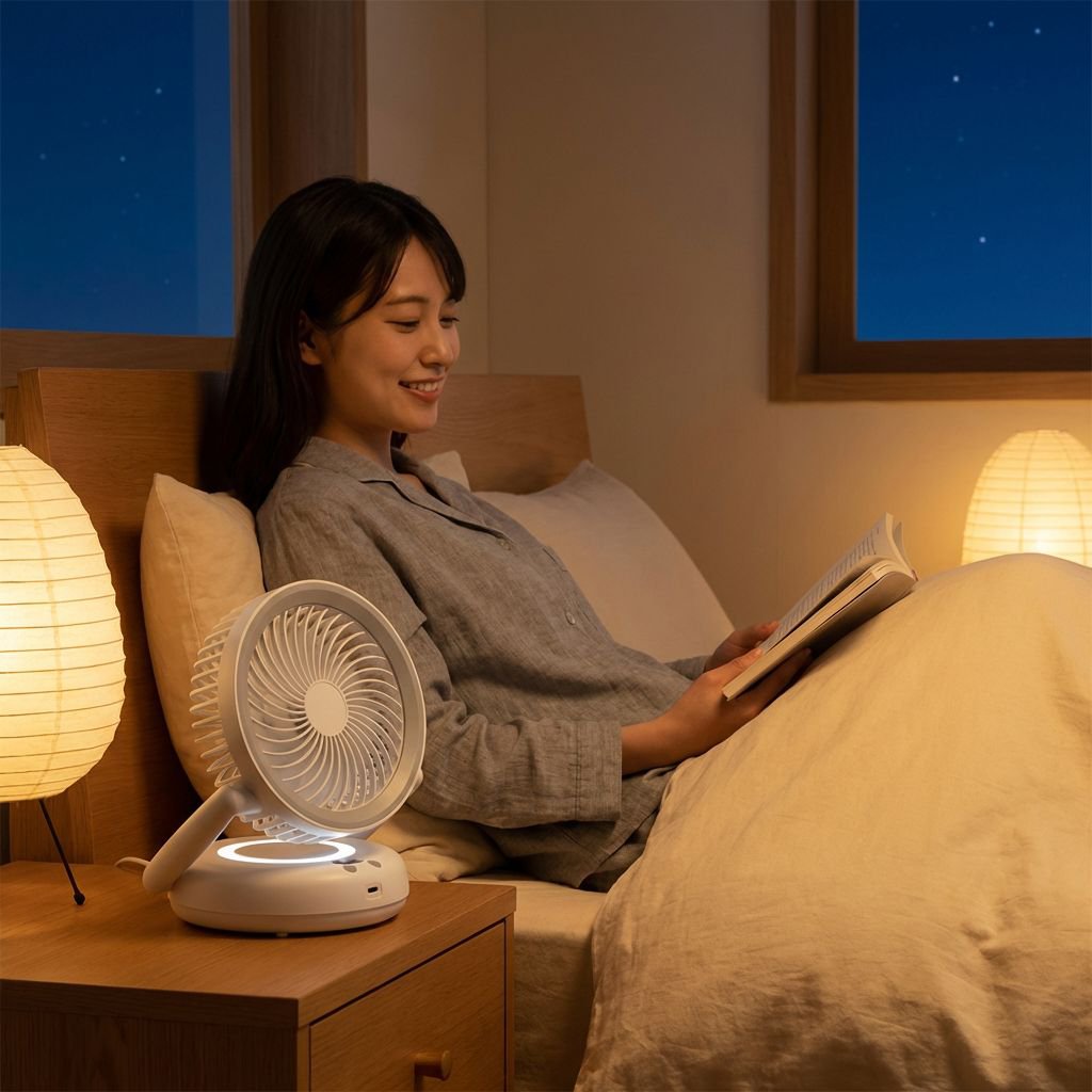 充電式浮遊ファン 大風量デスクファン