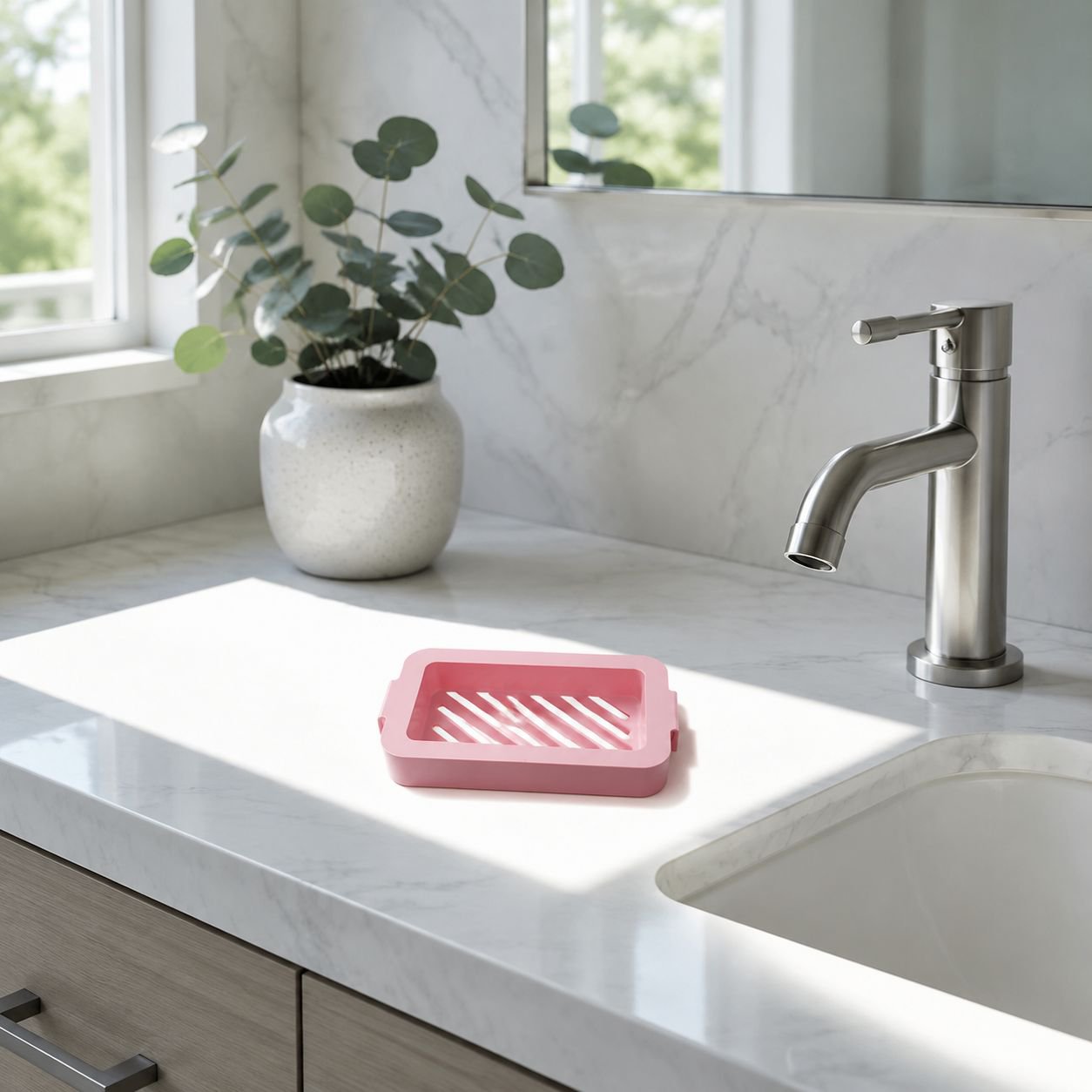 High elastic mesh soap box with quick drainage design
