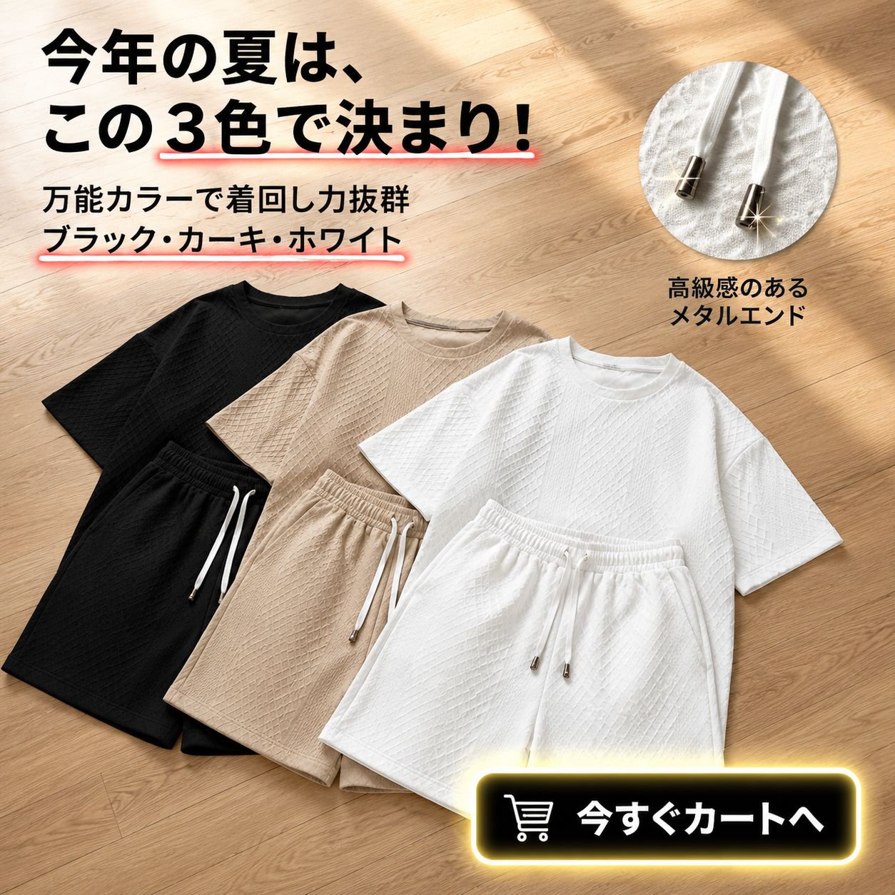 夏用メンズゆったり速乾トレーニングセット アイスシルク半袖