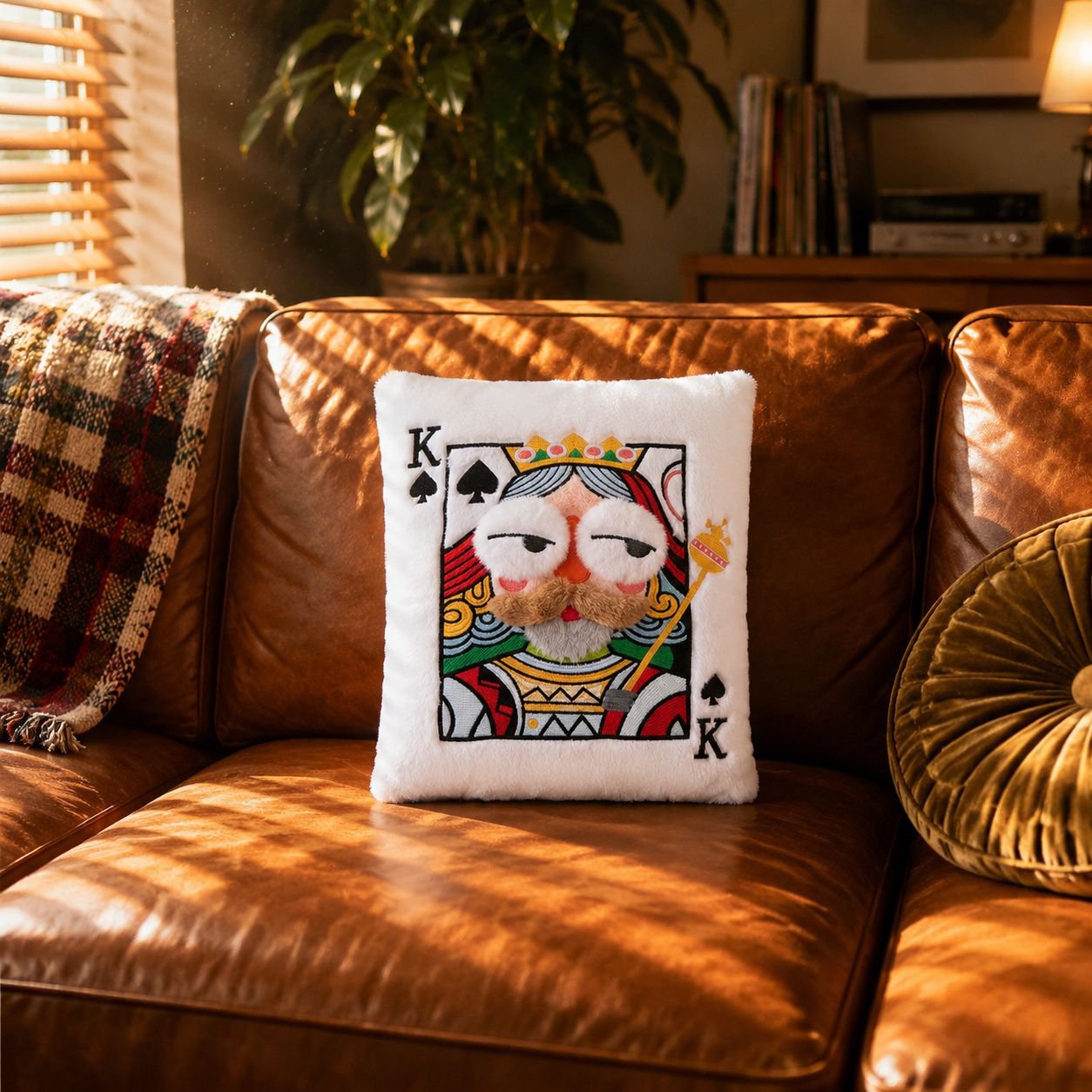 Plush embroidered playing card pillow/cushion - high-value, fun, and a great gift for friends and be