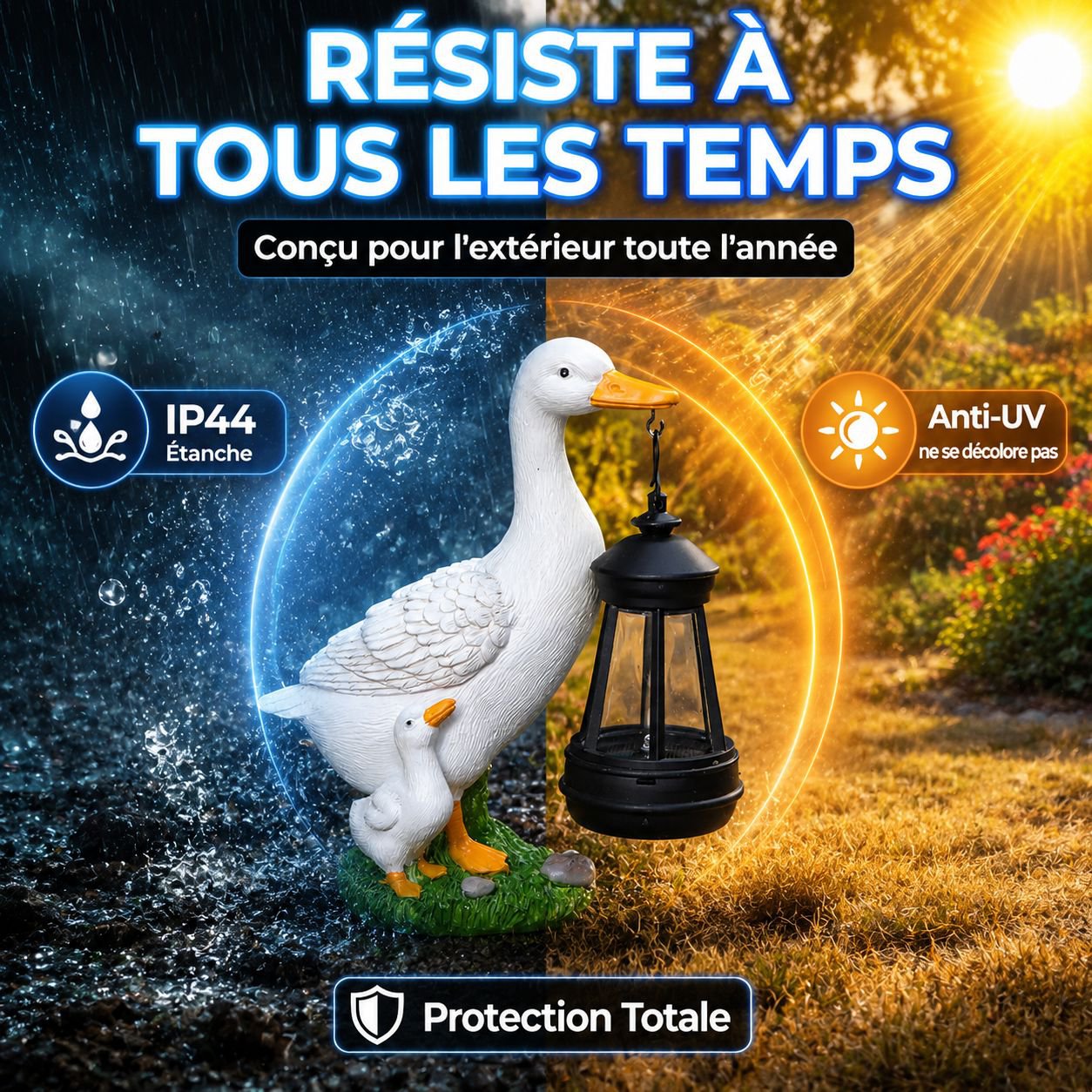 Luminaires en résine animaux mignons, décoration extérieure pour jardin