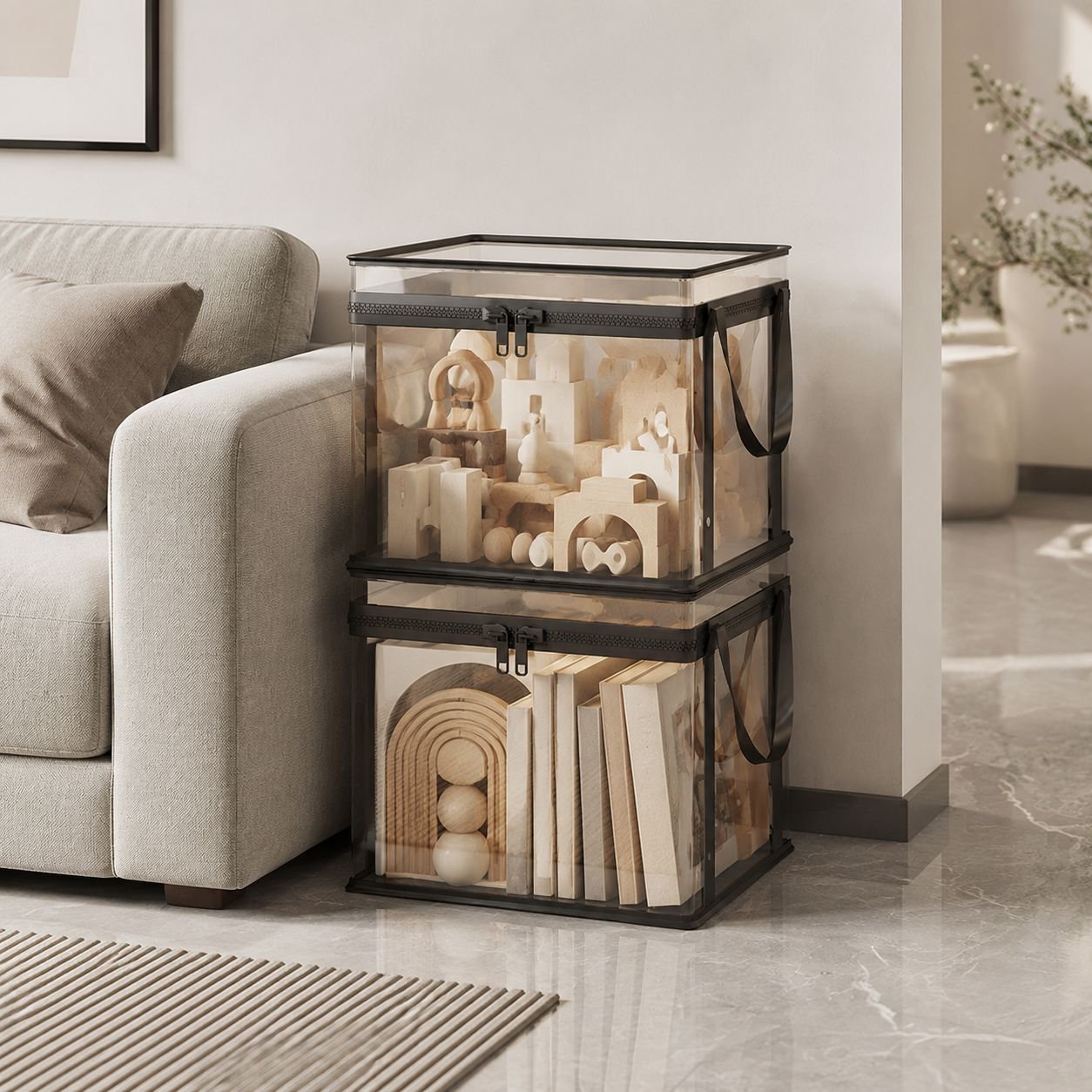 Storage Basket with Lid for Dolls, Suitable for Home Organization
