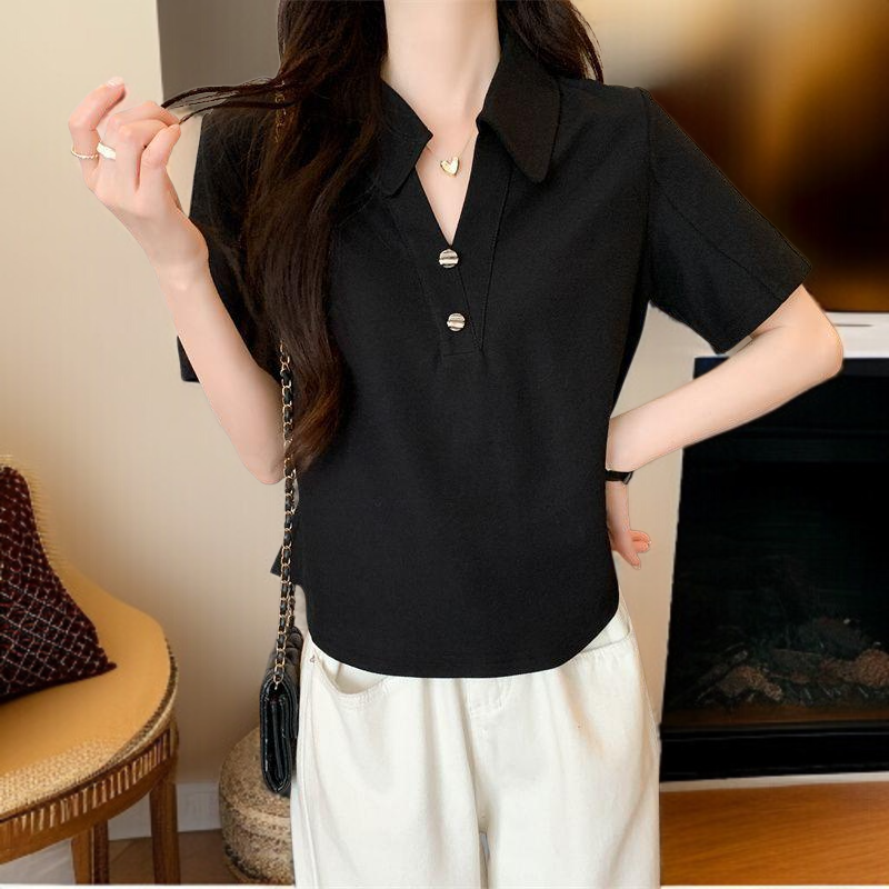 모던 루즈핏 블라우스 착용샷