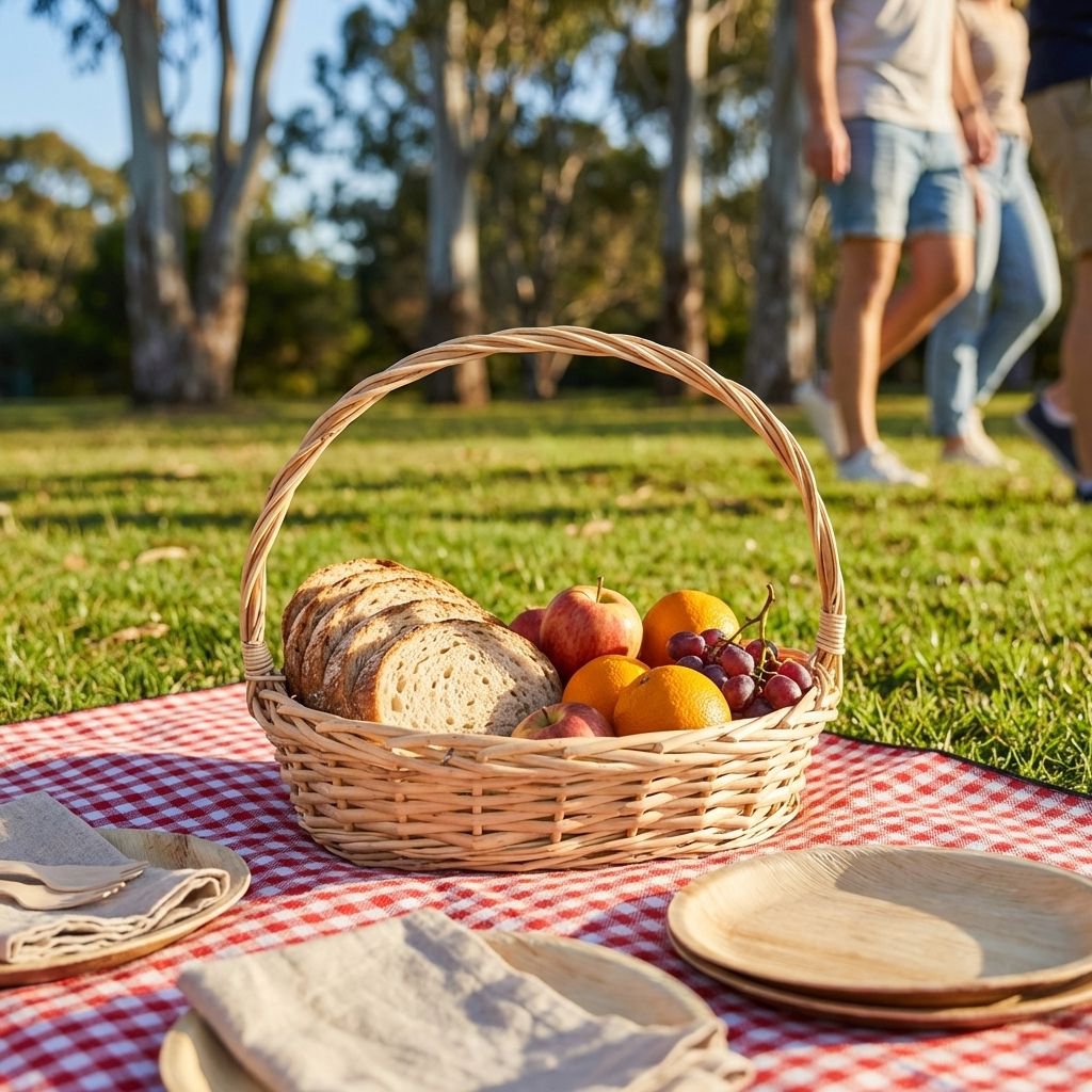 ตะกร้าเก็บของหวายแบบถือด้วยมือ