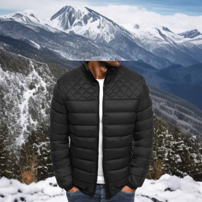 남성 겨울 패션에 어울리는 스탠카라 패딩