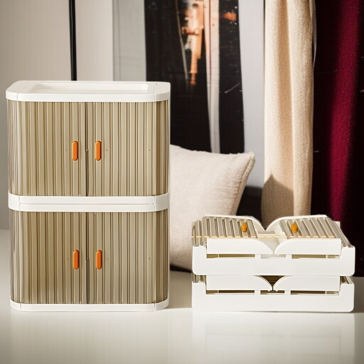 화장품 정리용 레이어드 수납함