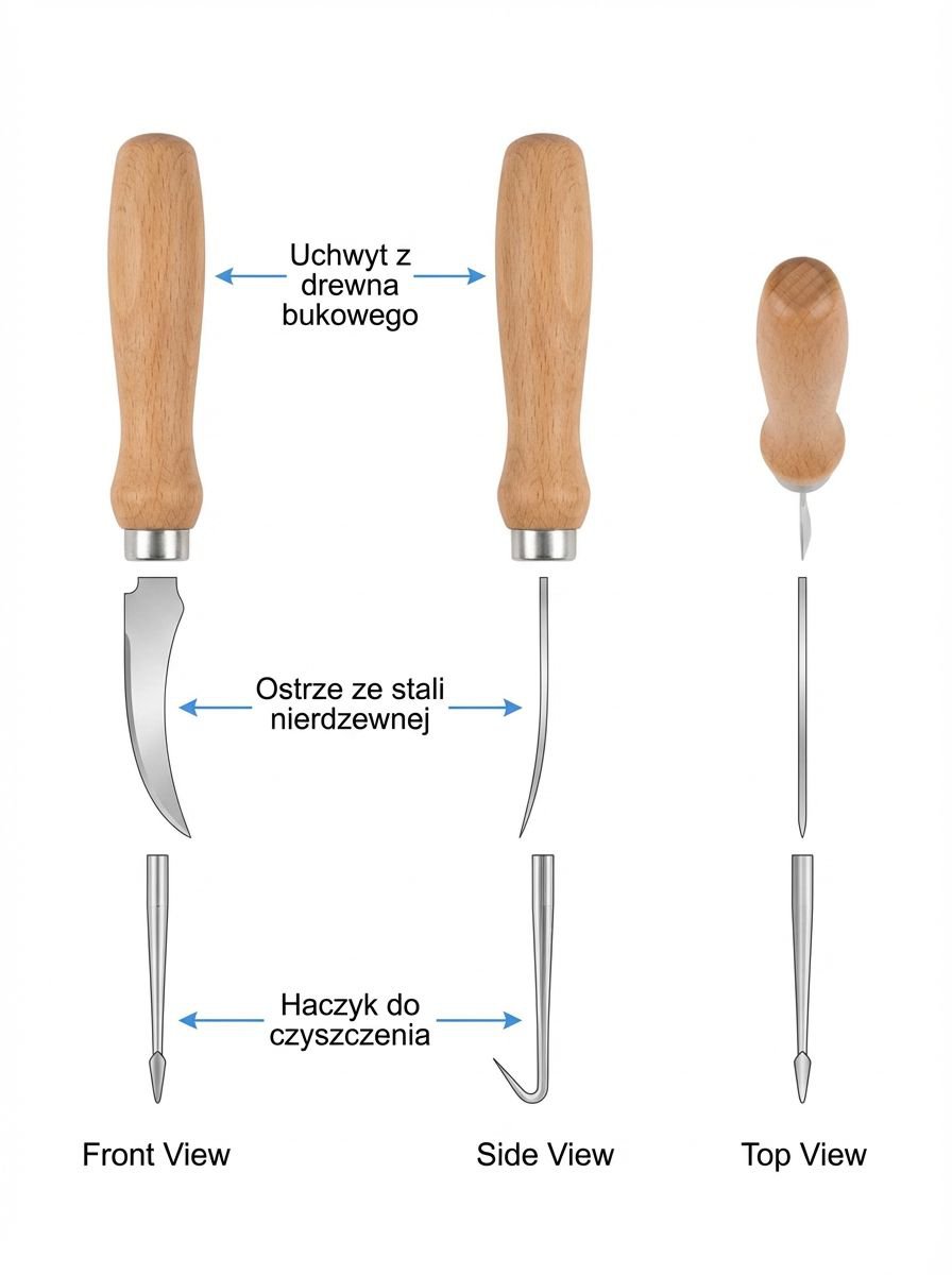 Narzędzie do czyszczenia krewetek – ergonomiczny design