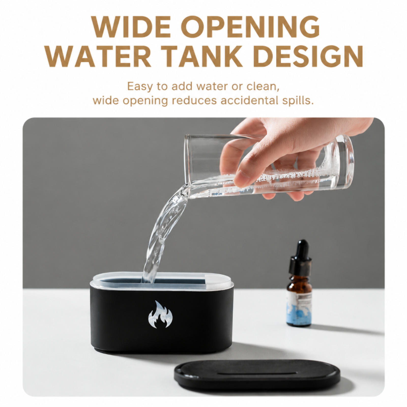 New Colorful Simulation Flame Aroma Diffuser USB Plug-in Home Desktop Ambient Night Light Atomizing 