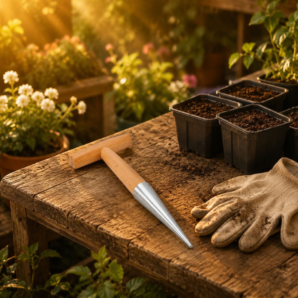 Multi-functional seedling tool for gardeners