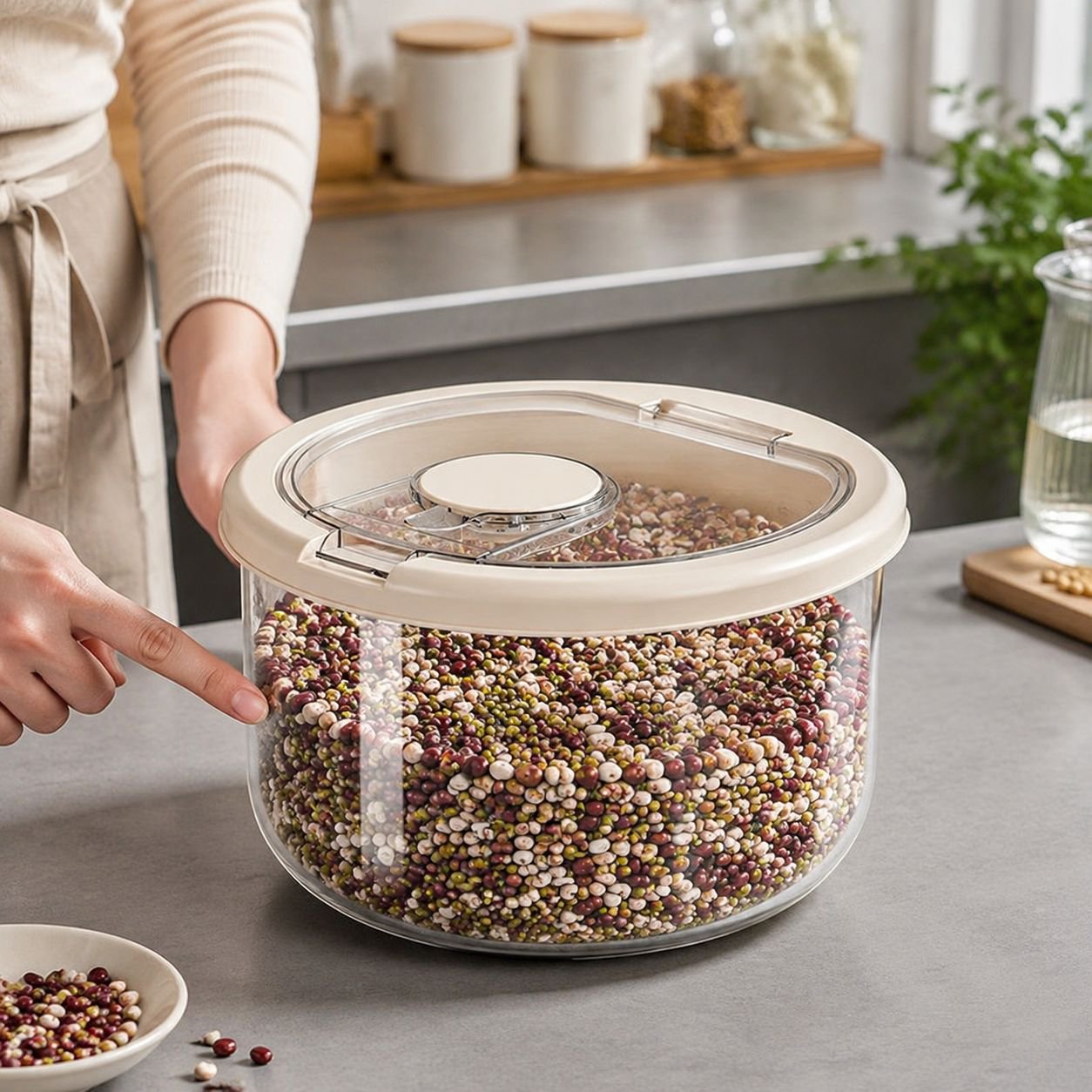 Moisture-proof and insect-proof flour canister