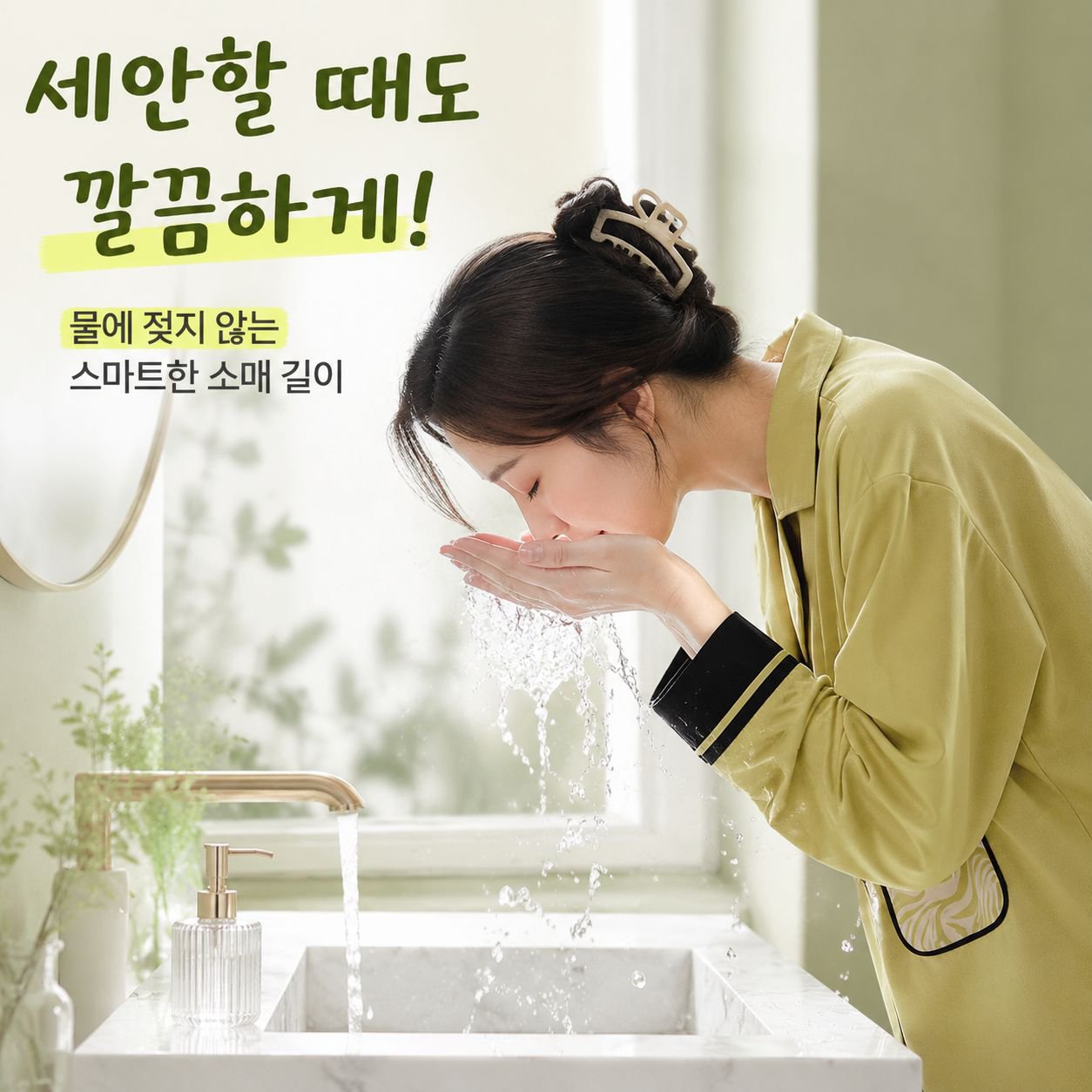 외출 가능한 면 브라캡 여성 잠옷 봄가을 긴팔 세트