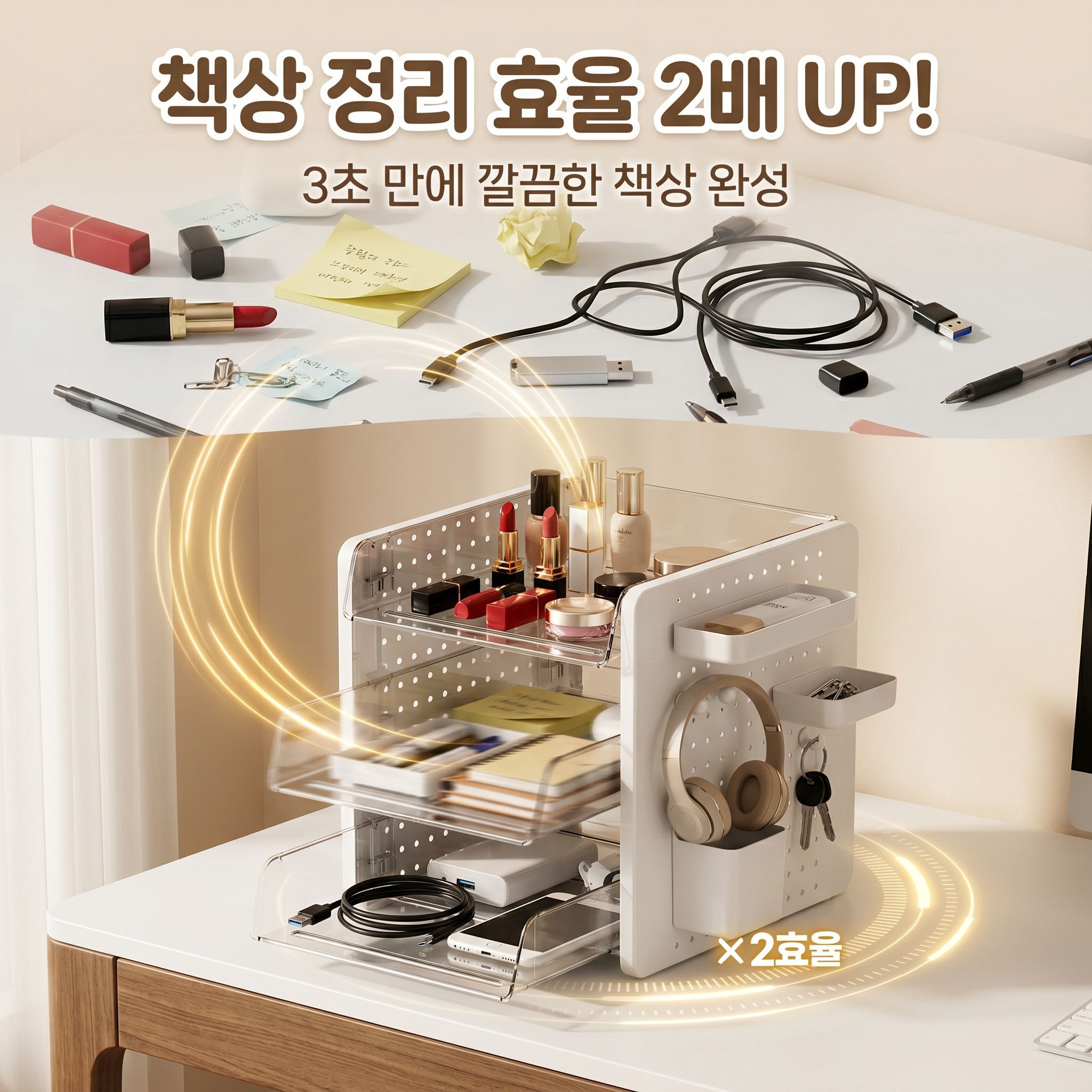 사무실 파일 정리대 데스크 수납 아이템