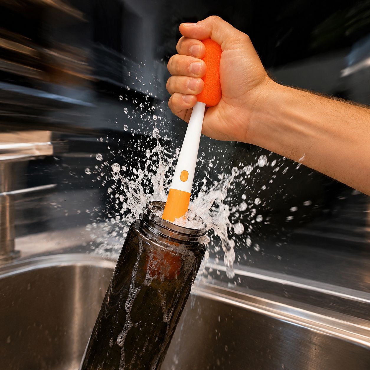 Brosse multifonction 3-en-1 pour entretien vaisselle