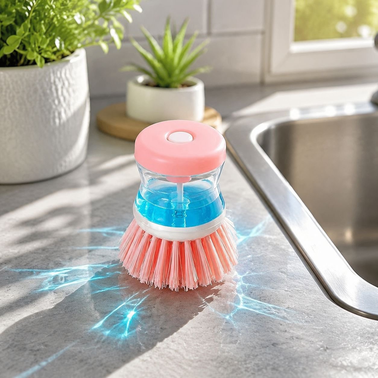 Smart Kitchen Multi-Functional Cleaning Brush on countertop