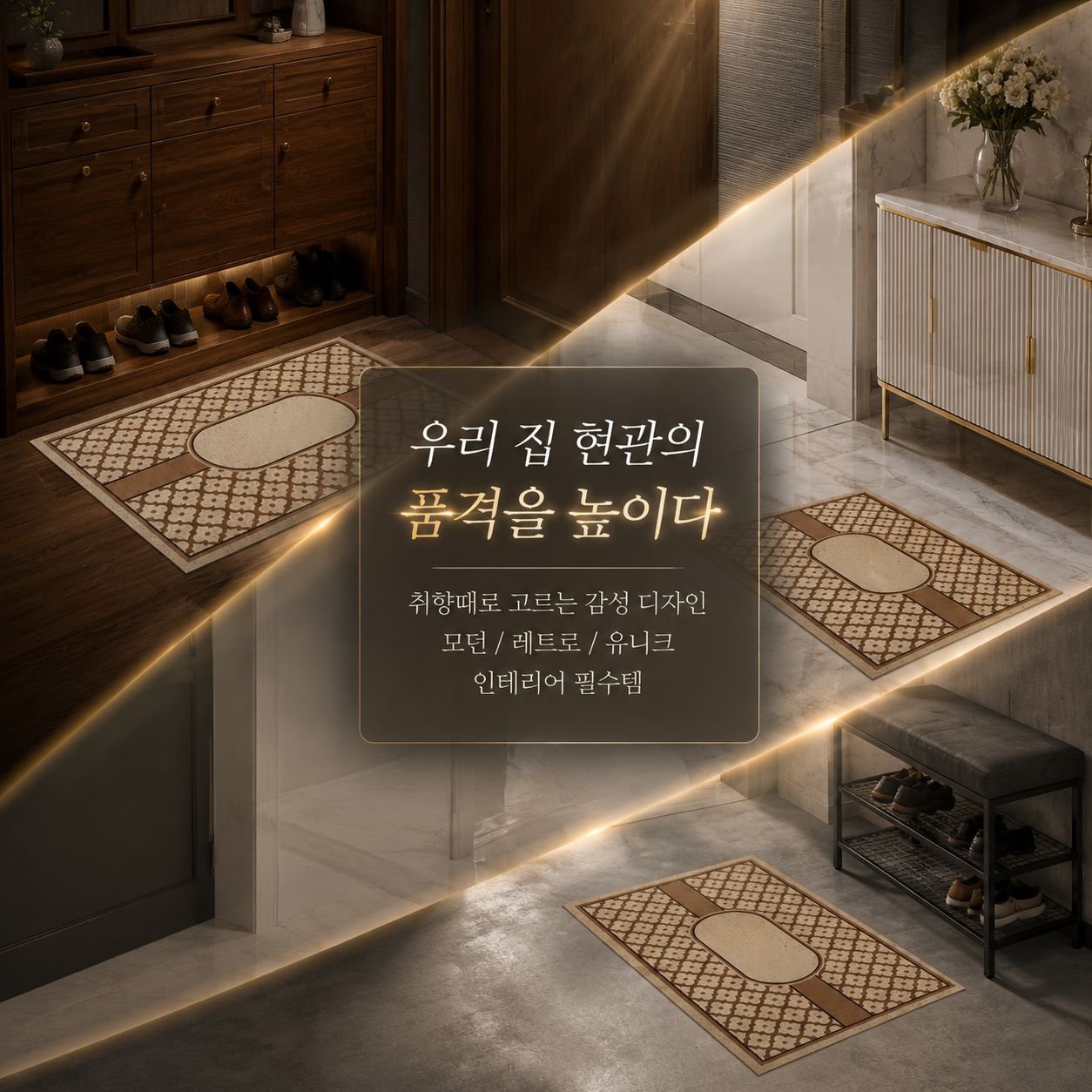 거실 침실 다용도 매트 깨끗하고 내구성