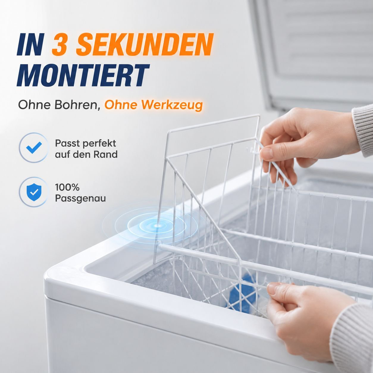 Trennwand Hängender Korb Eisen Gefriertruhe Gitterkorb