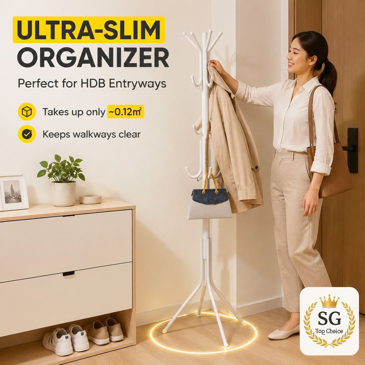 Simple Modern Standing Clothes Rack