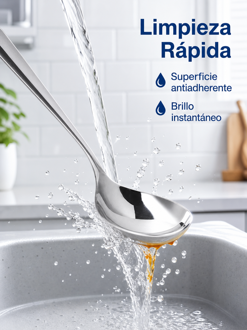 Cuchara de sopa de acero inoxidable