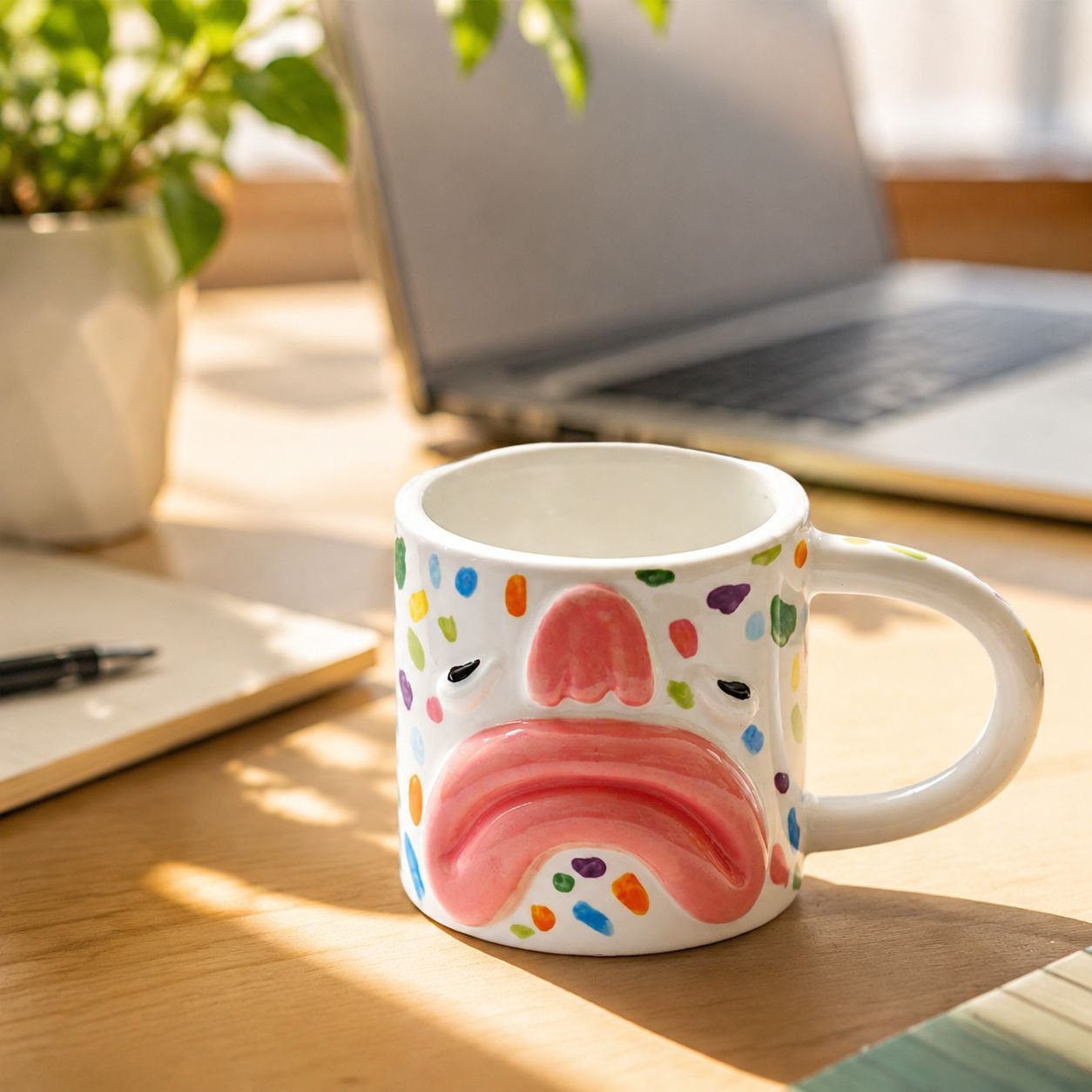 Tazas de cerámica con diseño gracioso para el hogar