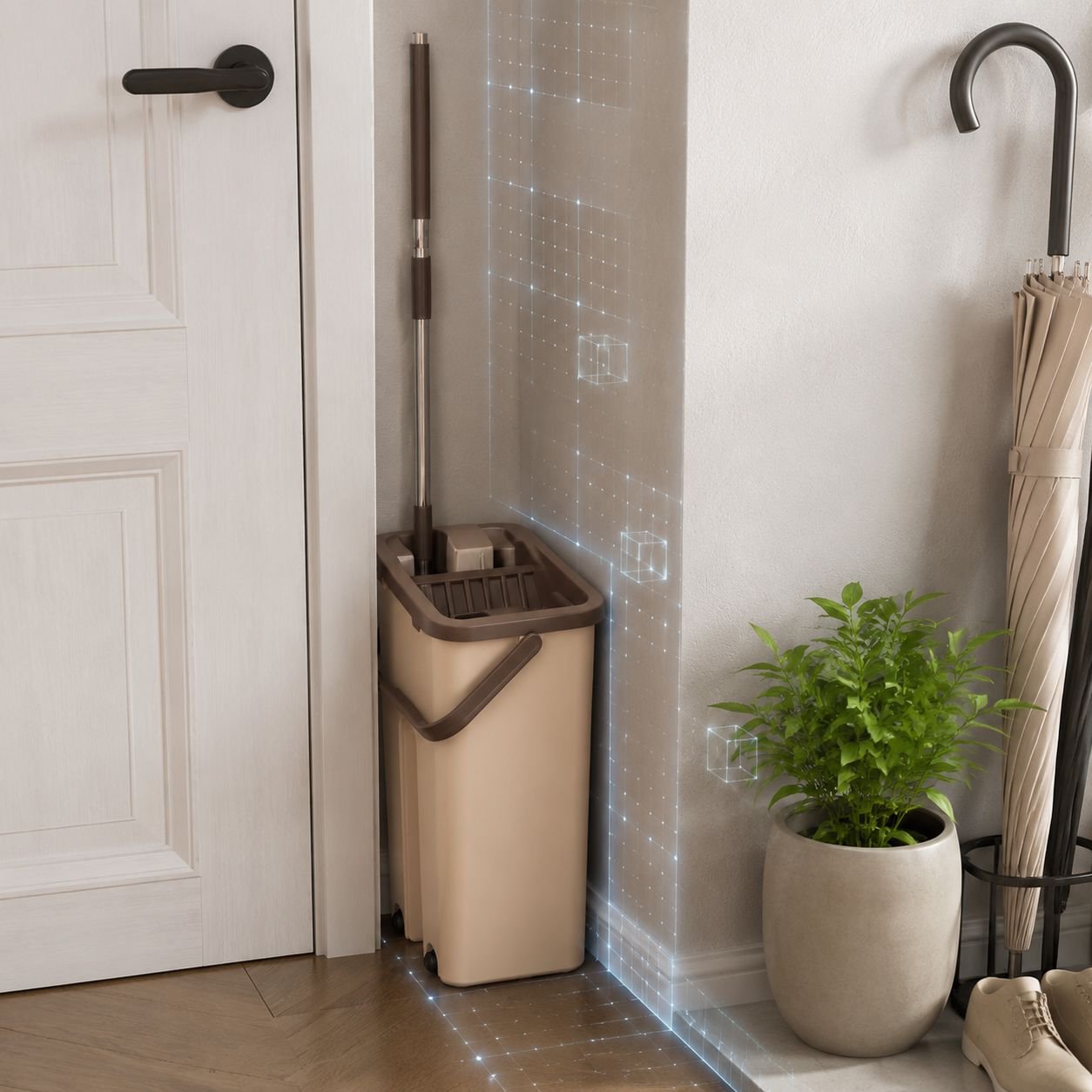Convenient Cleaning with Handsfree Mop Bucket
