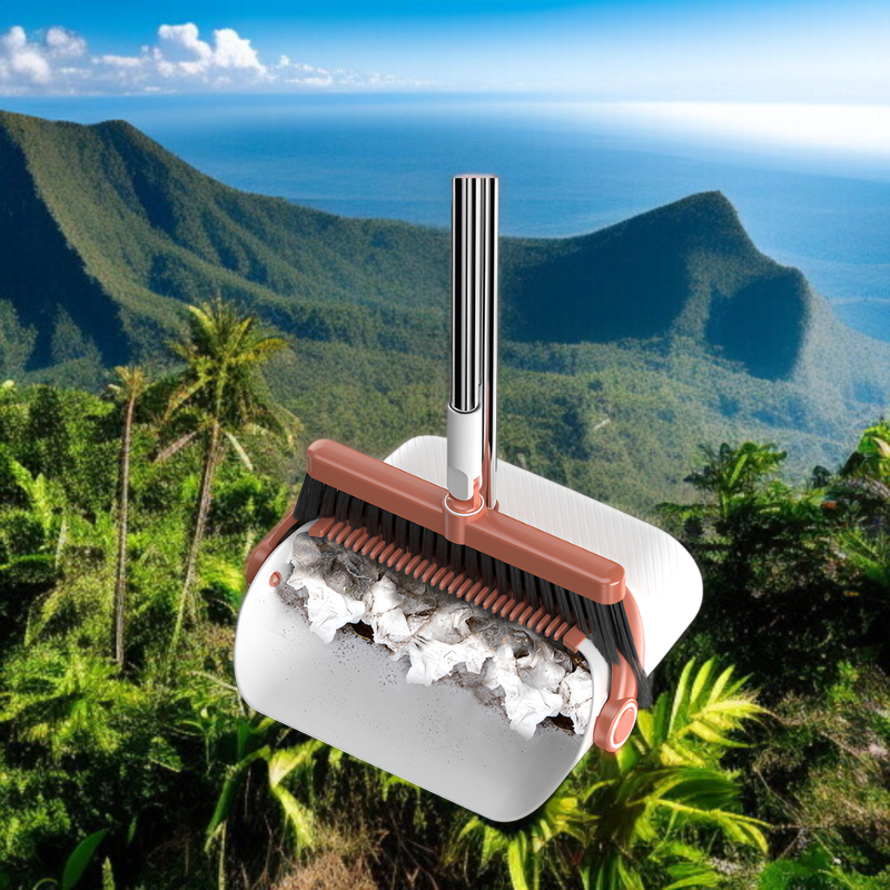 ソフトブラシ付きほうきの拡大写真