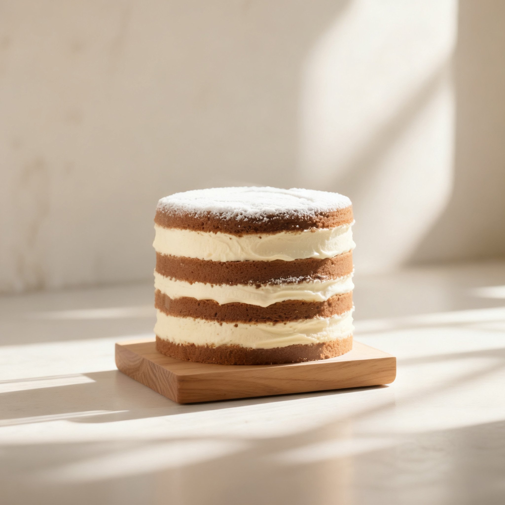 신선한 생크림이 가득한 순수 누드 케이크