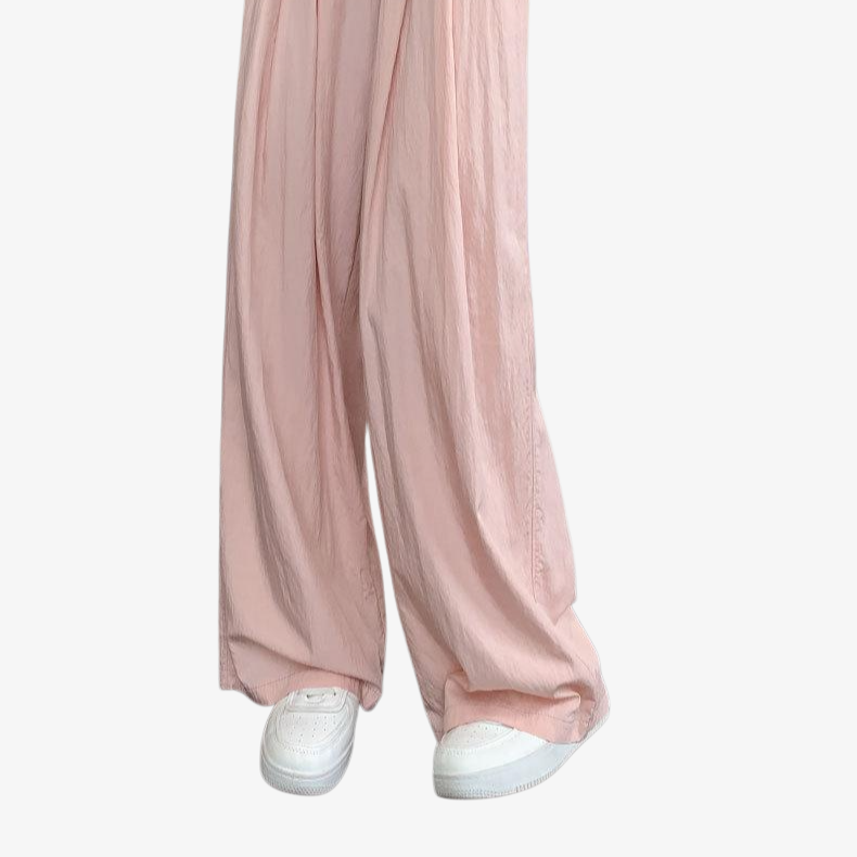 여성용 슬림 와이드 팬츠 코디 예시