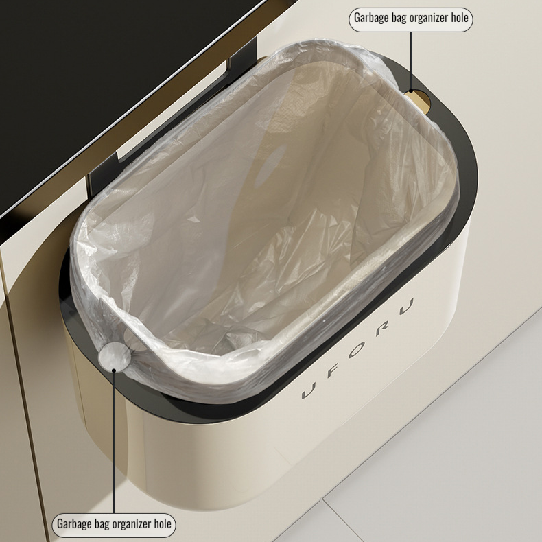 Wall-mounted Waterproof Trash Can with Lid